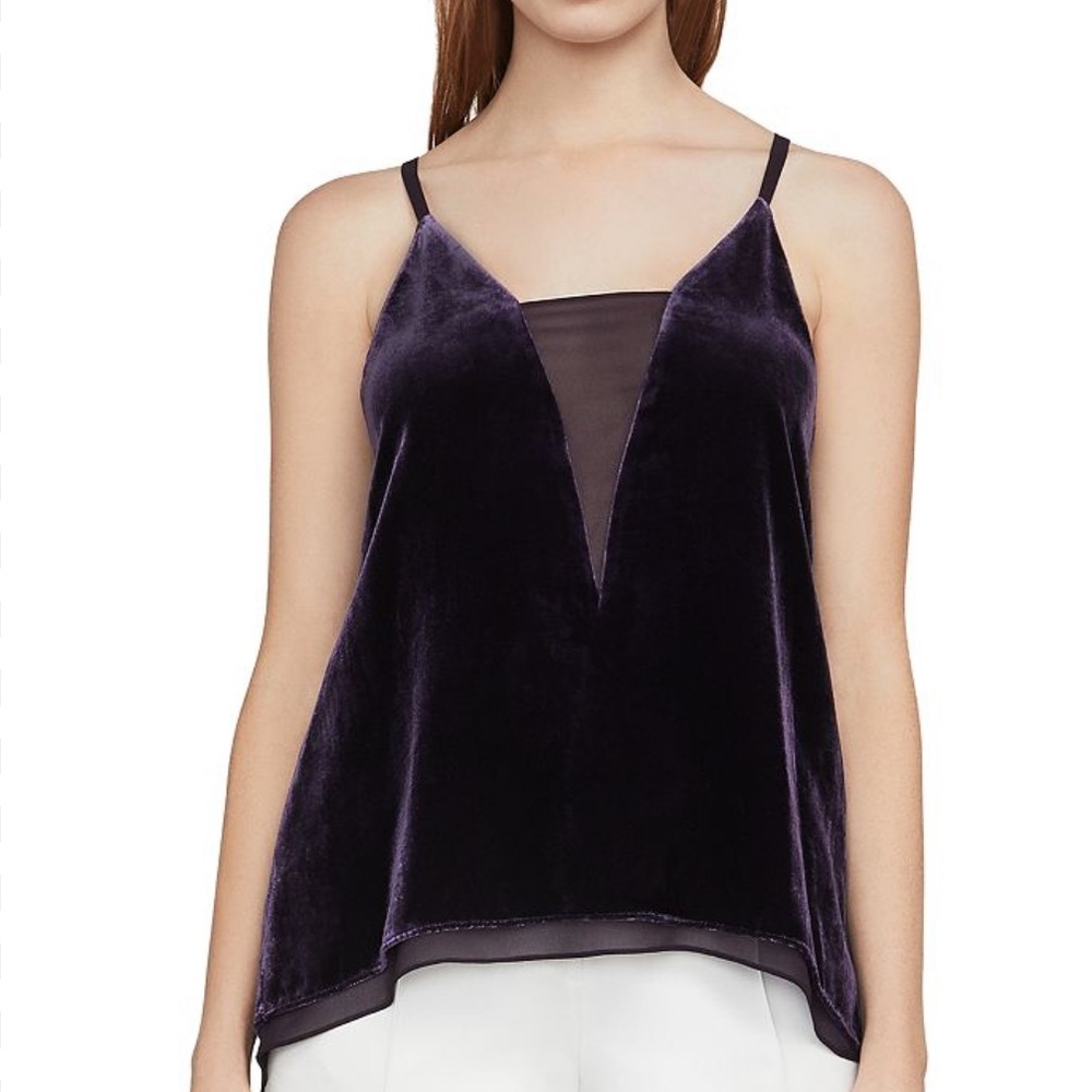 BCBGMAXAZRIA Lyssa Velvet High/Low Tank Size XXS NWT  Og $158